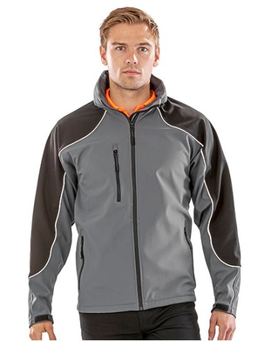 R-R118X-Hooded Soft Shell Jacket